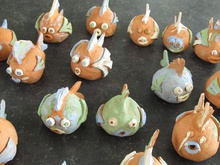 getöpferte Fische Ostern 2018